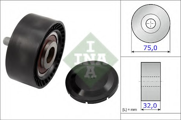 532072210 INA Ролик ремня приводного BMW F10/F20/F30/F07/F01/E70/E71 3.0 08-