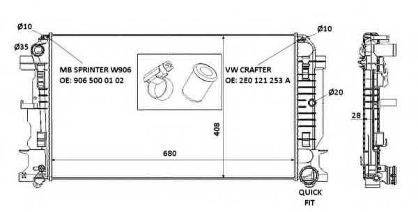 53885 NRF  MB Sprinter WV Crafter 6-