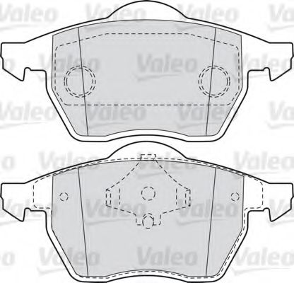 598355 VALEO Комплект тормозных колодок