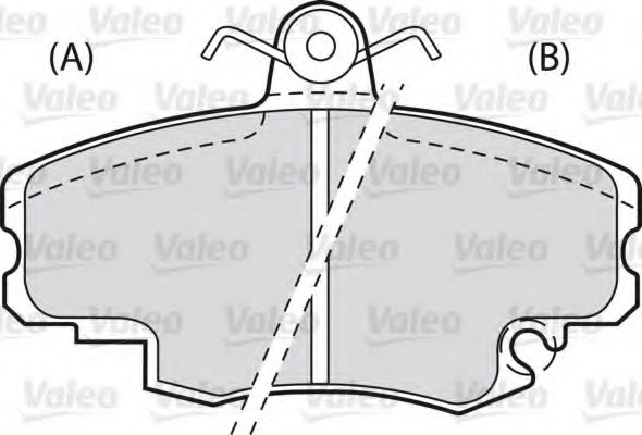 598002 VALEO Тормозные колодки Logan, Clio I