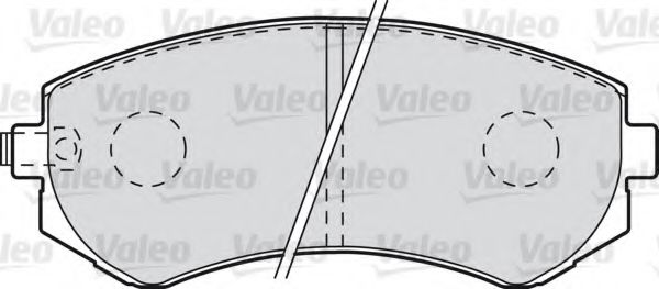 601002 VALEO Комплект тормозных колодок, дисковый тормоз