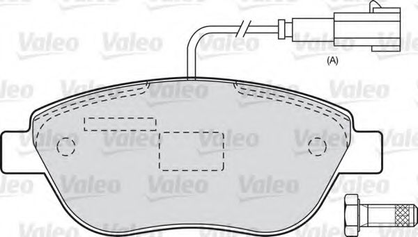 598698 VALEO колодки тормозные
