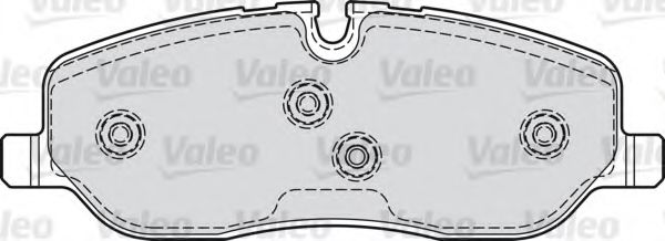 598741 VALEO Комплект тормозных колодок, дисковый тормоз