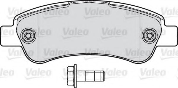 598892 VALEO комплект тормозных колодок