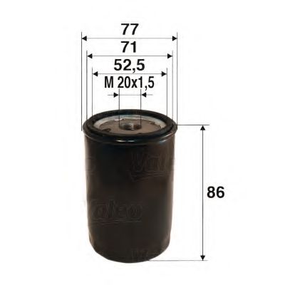 586002 VALEO фильтр масляный двс peugeot 206 1.4i peugeot 206