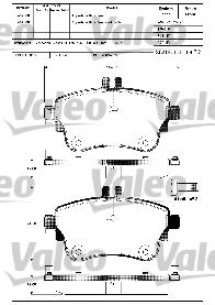 601317 VALEO тормозные колодки передние