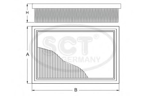 SB3248 SCT Фильтр воздушный Seat,Skoda,VW