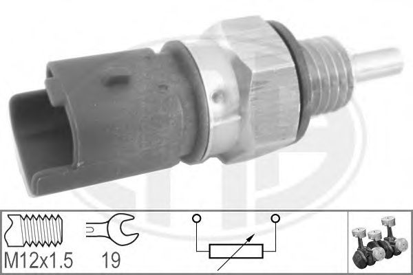330624 ERA Датчик PSA C3/C4/206/307/406/407 99- 1.4-2.0 темп охл. жидкости