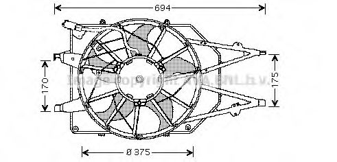 FD7532 AVA COOLING SYSTEMS Вентилятор, охлаждение двигателя