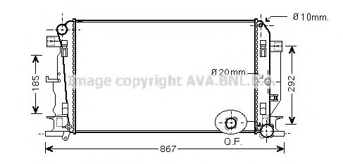 MS2402 AVA COOLING SYSTEMS Радиатор MB Sprinter 06-