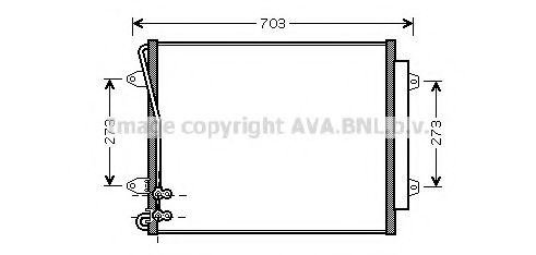 VWA5226D AVA COOLING SYSTEMS Конденсер VAG PASSAT 2.-3.6 FSI 5-