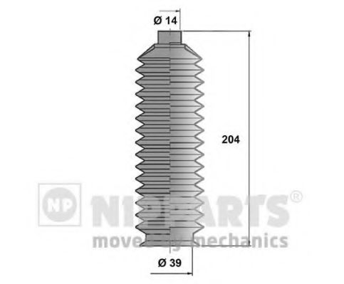 J2843000 NIPPARTS Пыльник рулевой рейки