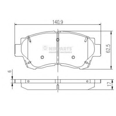J3602060 NIPPARTS Колодки торм.пер.cel ica/camry 92-(gdb1142)