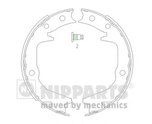 J3505039 NIPPARTS Колодки ст.тормоза MITSUBISHI LANCER 1 OUTLANDER 3 GALANT 96 3