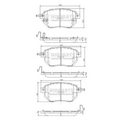 J3601092 NIPPARTS Колодки торм. INFINITI INFINITY FX3545 3- MURANO 5- пер.