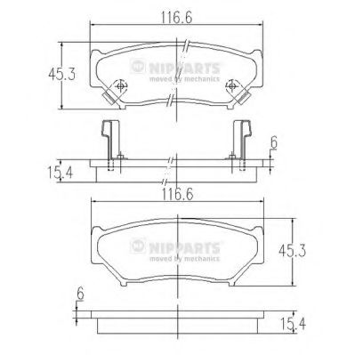 J3608009 NIPPARTS Колодки тормозные SUZUKI VITARAJIMMY передние
