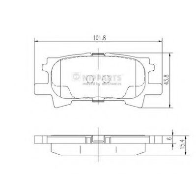 J3612031 NIPPARTS Колодки тормозные LEXUS RX3RX33RX35 3 8RX4H 5 9 задние