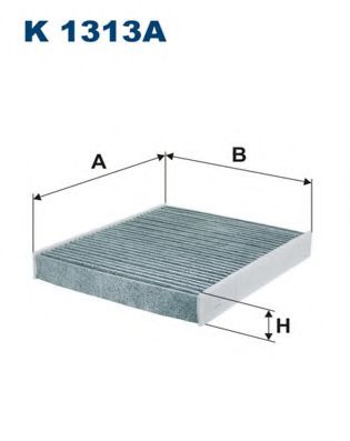 K1313A FILTRON Фильтр салона VAG A1/FABIA/ROOMSTER/POLO 07- угольный Filtron