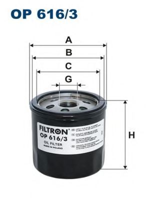 OP6163 FILTRON Фильтр масляный VAG 1.0-1.5TSI/1.6MPI/Ford 1.5EcoBoost Filtron