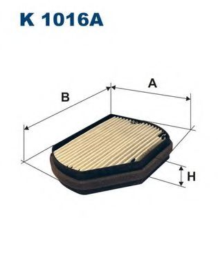 K1016A FILTRON Фильтр салона MB C(W202)/CLK(C208)/E(W/S210)/SLK(R170) -02 угольный