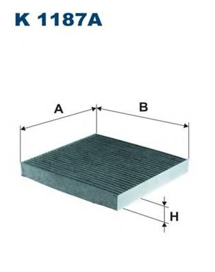 K1187A FILTRON Фильтр салона HONDA ACCORD/CIVIC/CR-V 03- уголь