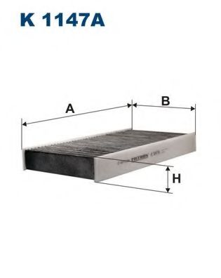 K1147A FILTRON Фильтр салона PSA C5/407 04- угольный