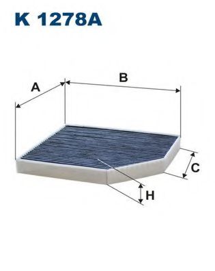 K1278A FILTRON Фильтр салона A4(B8) A5(8T3) Q5(8RB) MACAN(95B) угольный K1278A Filtron