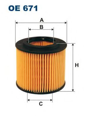 OE671 FILTRON Фильтр масляный VAG FABIA/POLO 01- 1.2 OE671 Filtron