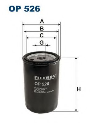 OP526 FILTRON Фильтр масляный VAG 80/100/GOLF 2/GOLF 3/PASSAT -97 1.6-2.3