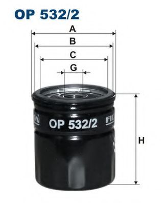 OP5322 FILTRON Фильтр масляный FORD/DA FOCUS 2/MONDEO3/MONDEO 4/3/6 03- 1.8-2.0