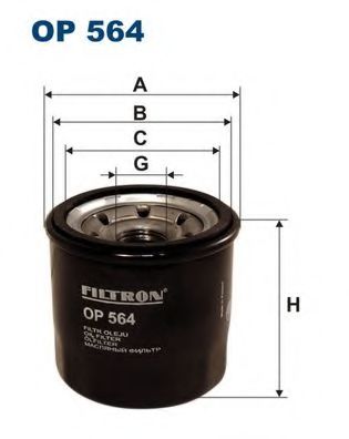OP564 FILTRON Фильтр масляный GM MATIZ/SPARK 98- 0.8-1.2