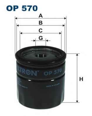 OP570 FILTRON Фильтр масляный GM OP570 Filtron