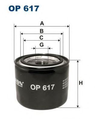 OP617 FILTRON Фильтр масляный HYUNDAI/KIA/DA/MITSUBISHI/NISSAN OP617 Filtron