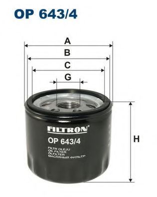 OP6434 FILTRON Фильтр масляный RENAULT/NISSAN/MITSUBISHI Filtron