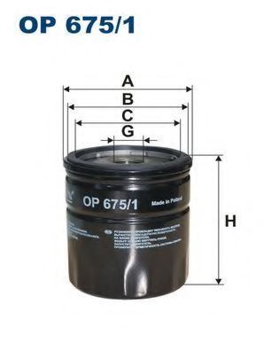 OP6751 FILTRON Фильтр масляный DA BT-50 06- 2.5 DIESEL