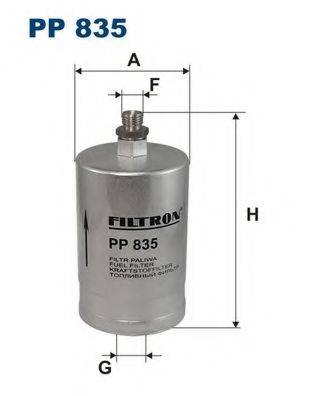 PP835 FILTRON Фильтр топливный MB W201/W202/W124 -00