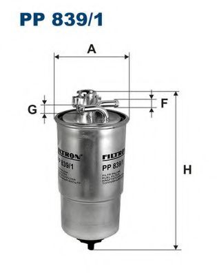 PP8391 FILTRON Фильтр топливный VAG A3/A4/A6/OCTAVIA/BORA/GOLF 4/LT/PASSAT -08 1.9-2.0 DIESEL