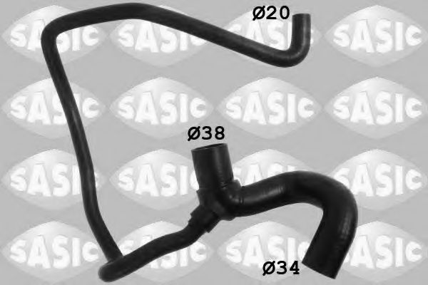 3406258 SASIC Патрубок системы охлаждения opel astra h zafira