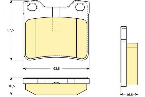 6112762 GIRLING Колодки тормозные PEUGEOT 46 1.6-3. 95-467 2.-3. - задние