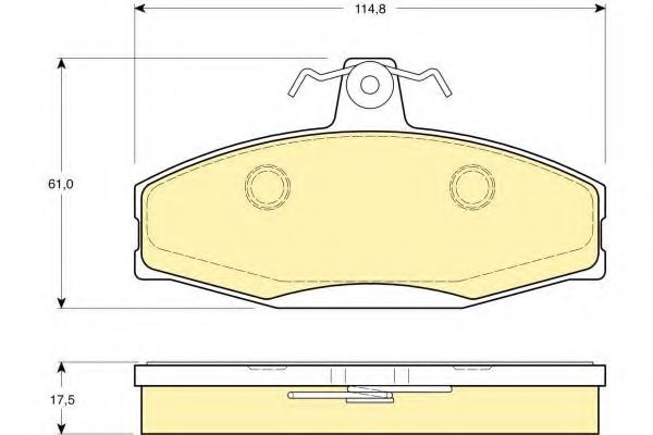 6112801 GIRLING Колодки тормозные SKODA FELICIA 94-1 передние