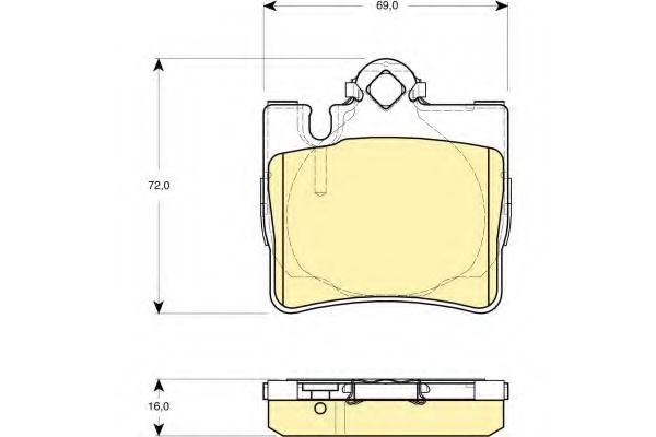 6114552 GIRLING Колодки тормозные MERCEDES W22 S32-S6 98>5C215 AMG задние