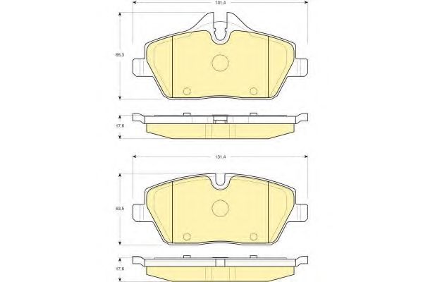 6116111 GIRLING Колодки тормозные BMW E81E87MINI COOPER 4- передние
