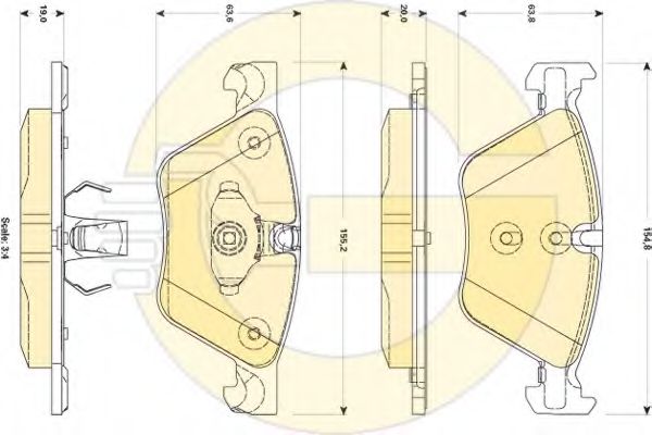 6118822 GIRLING Колодки тормозные BMW 5 F1F11 2.-3. 1- передние