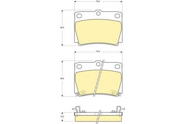 6132399 GIRLING Колодки тормозные MITSUBISHI PAJERO SPORTMONTERO SPORT 98>9 2.5D3. задние