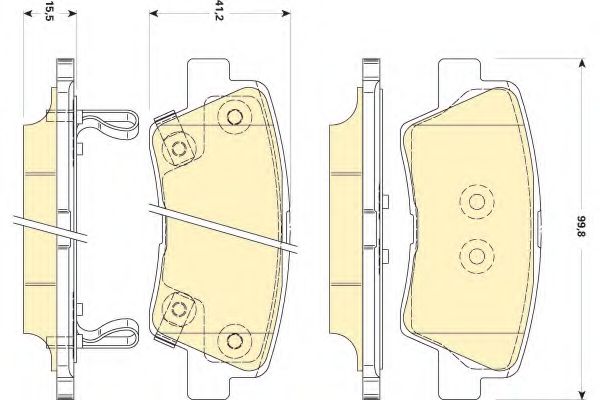 6134949 GIRLING Колодки тормозные KIA SOUL 9- задние
