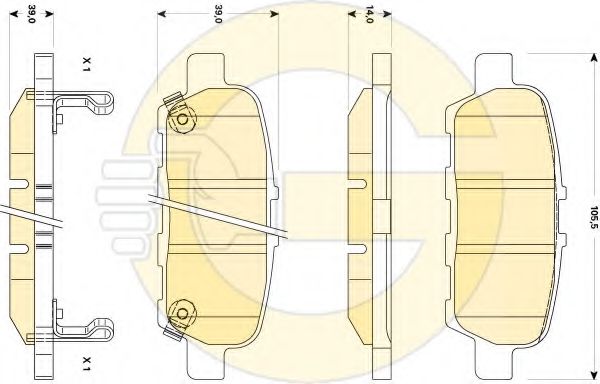 6135079 GIRLING Колодки тормозные NISSAN X-TRAIL 1 7QASHQAI 7 INFINITI FX35FX45 задние