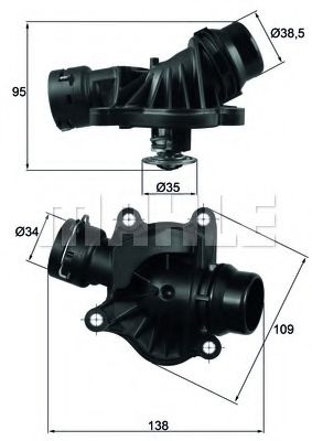 TI23488 KNECHT-MAHLE Термостат BMW 5 (E6) 2.D2.5D3.D, 7 (E65) 3.D, X5 3.D3.5D