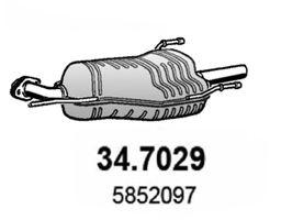 347029 ASSO Глушитель задняя часть opel astra