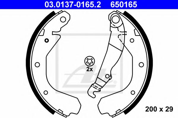 03013701652 ATE колодки тормозные