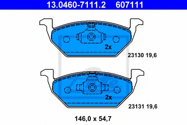 13046071112 ATE Колодки тормозные VAG A2/OCTAVIA/BORA/GOLF/JETTA -10 перед.б/датч.